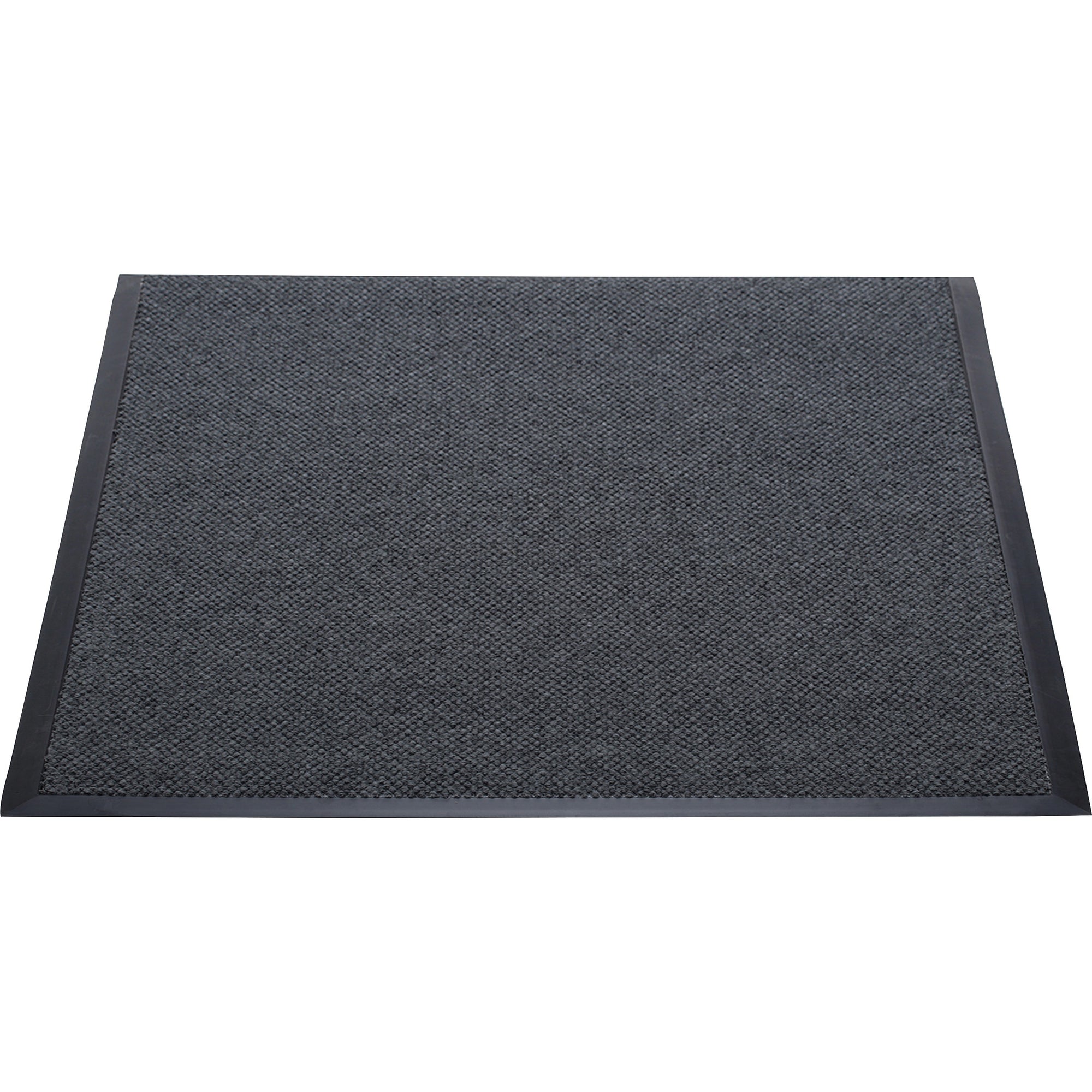 Genuine Joe Ultraguard Berber Heavy Traffic Mat - Hard Floor, Indoor, Outdoor - 60" Length x 36" Width - Rubber - Charcoal Black - 1Each - 
