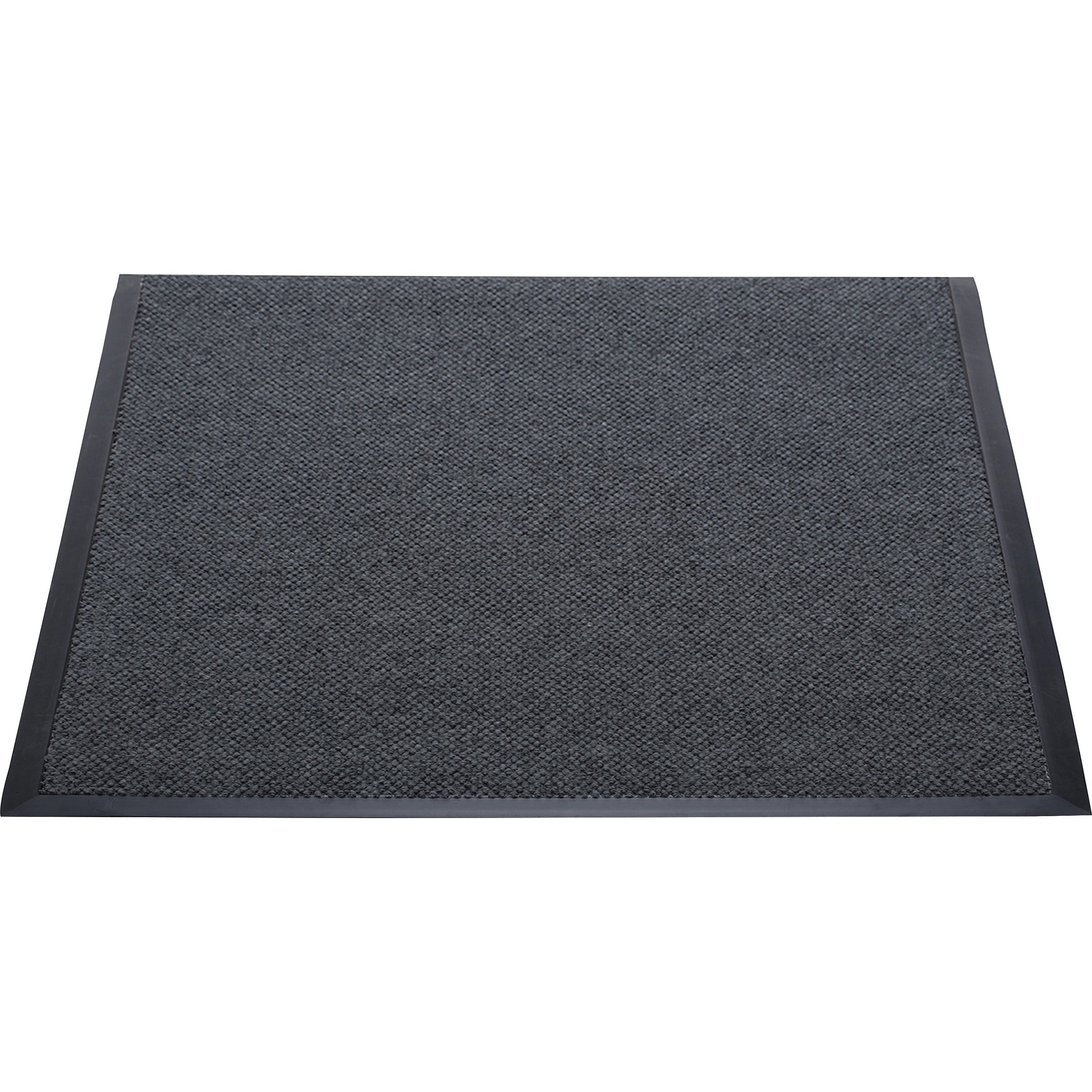 Genuine Joe Ultraguard Berber Heavy Traffic Mat - Hard Floor, Indoor, Outdoor - 60" Length x 36" Width - Rubber - Charcoal Black - 1Each - 