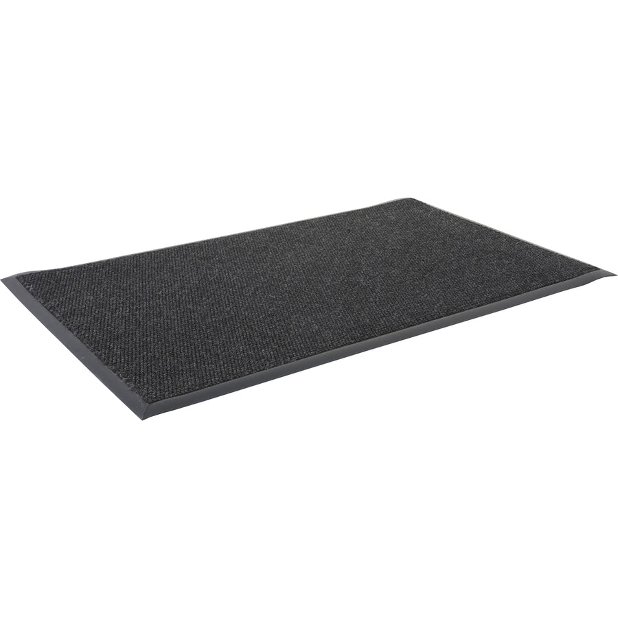 Genuine Joe Ultraguard Berber Heavy Traffic Mat - Hard Floor, Indoor, Outdoor - 60" Length x 36" Width - Rubber - Charcoal Black - 1Each - 