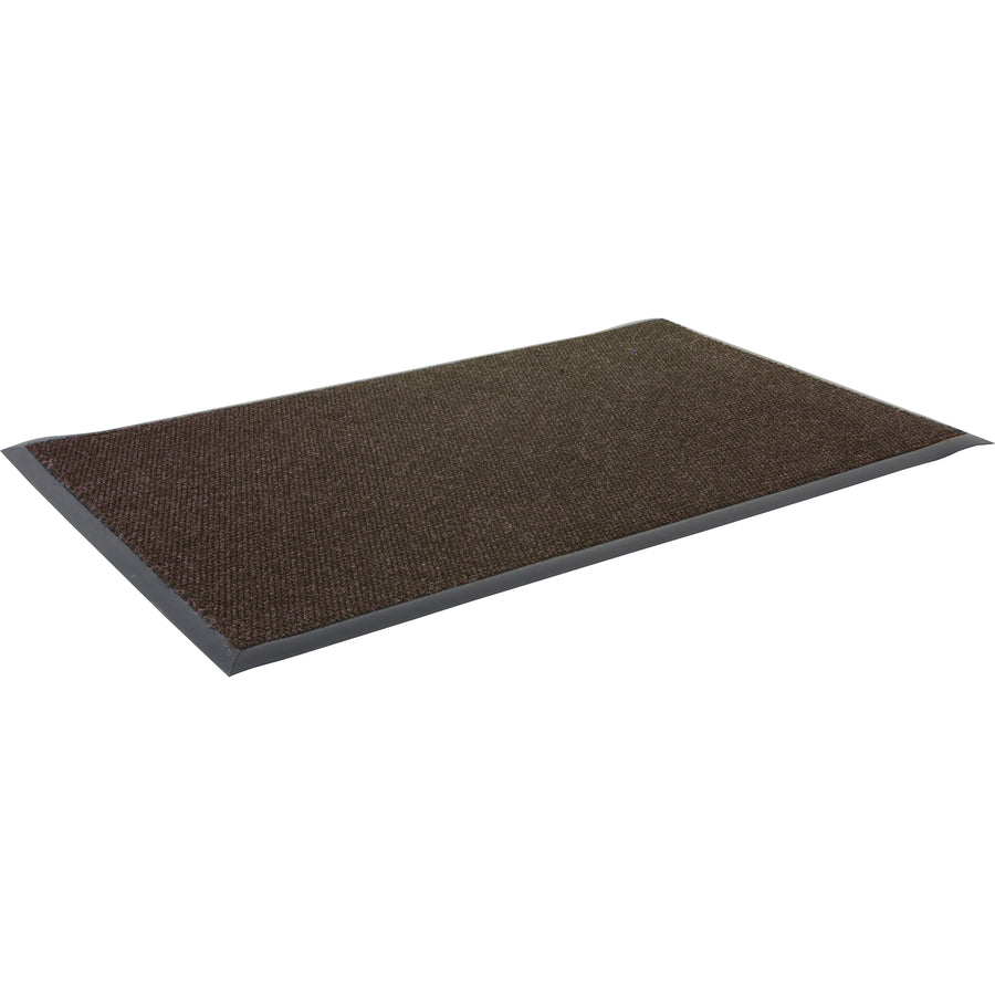 Genuine Joe Ultraguard Indoor Wiper Mats - Hard Floor, Indoor, Outdoor - 60" Length x 36" Width - Rubber - Chocolate - 1Each - 