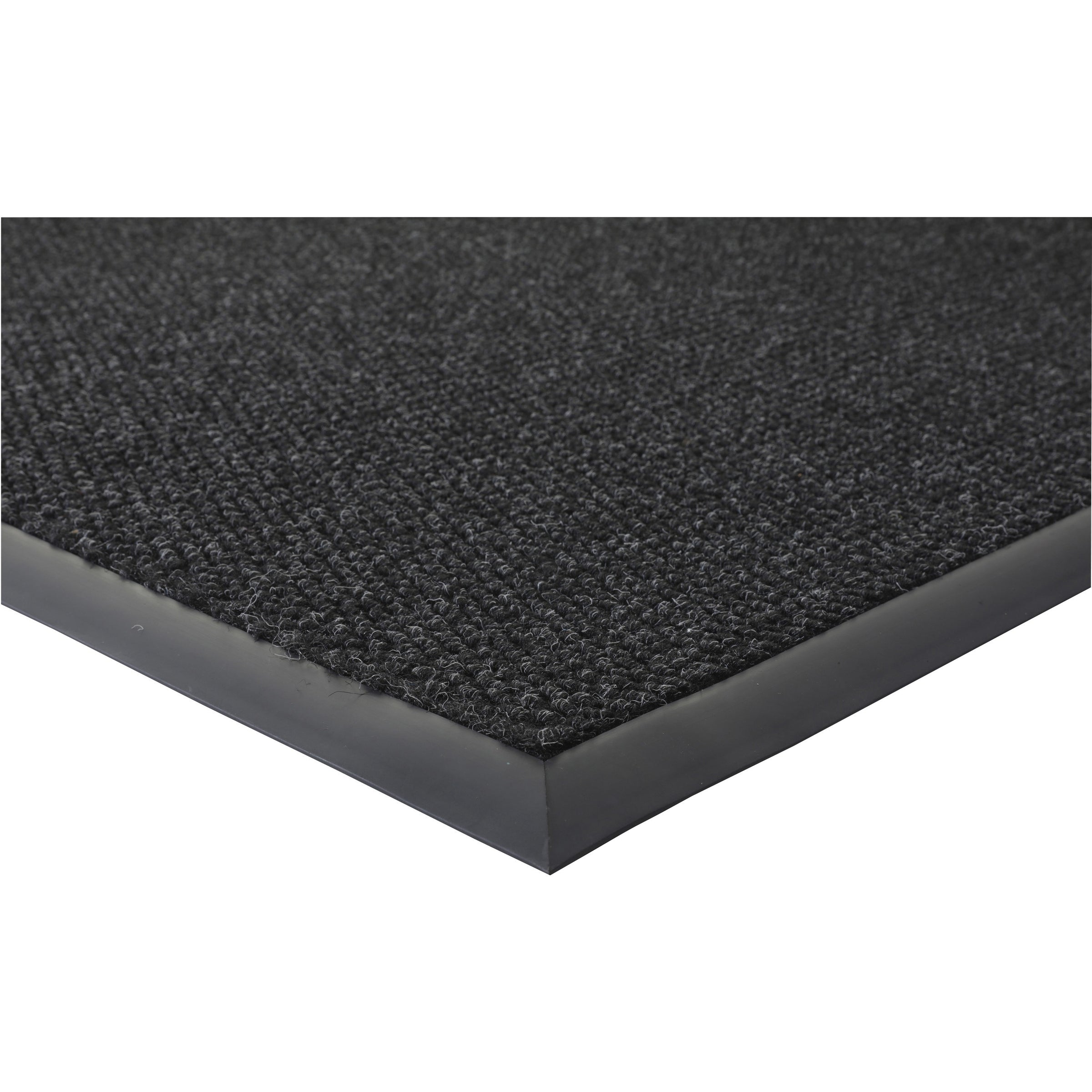 Genuine Joe Ultraguard Berber Heavy Traffic Mat - Hard Floor, Indoor, Outdoor - 72" Length x 48" Width - Rubber - Charcoal Black - 1Each