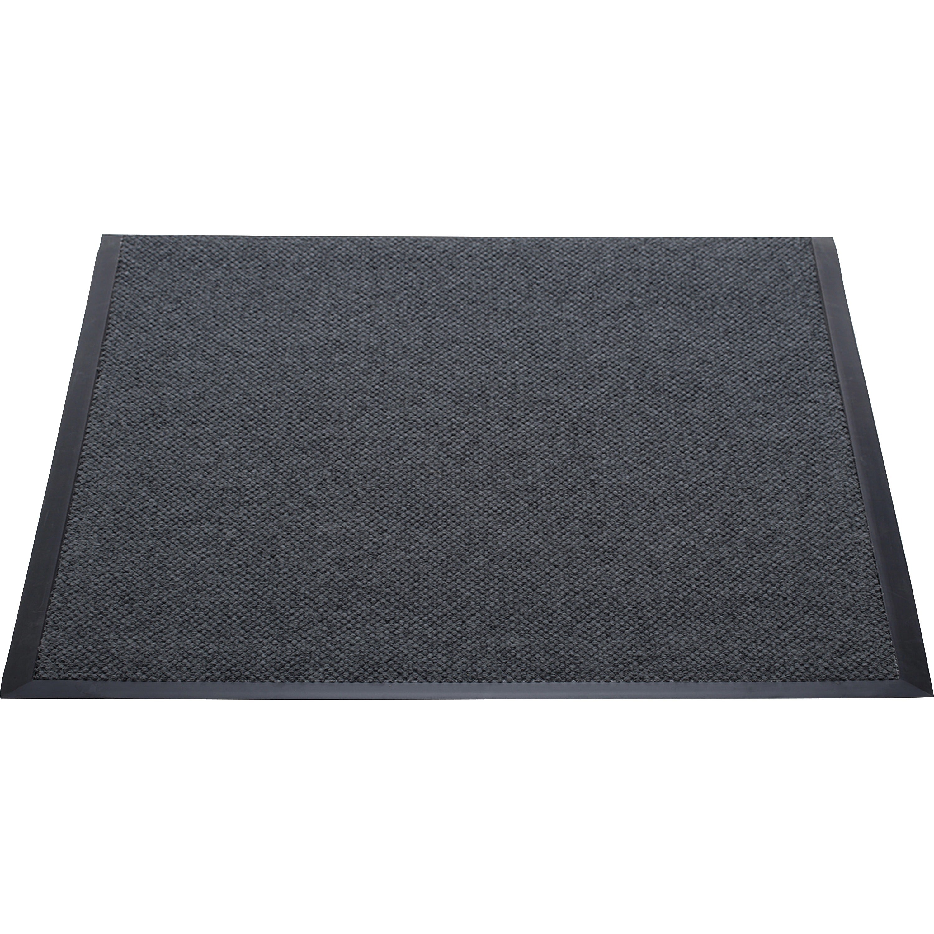 Genuine Joe Ultraguard Berber Heavy Traffic Mat - Hard Floor, Indoor, Outdoor - 72" Length x 48" Width - Rubber - Charcoal Black - 1Each - 