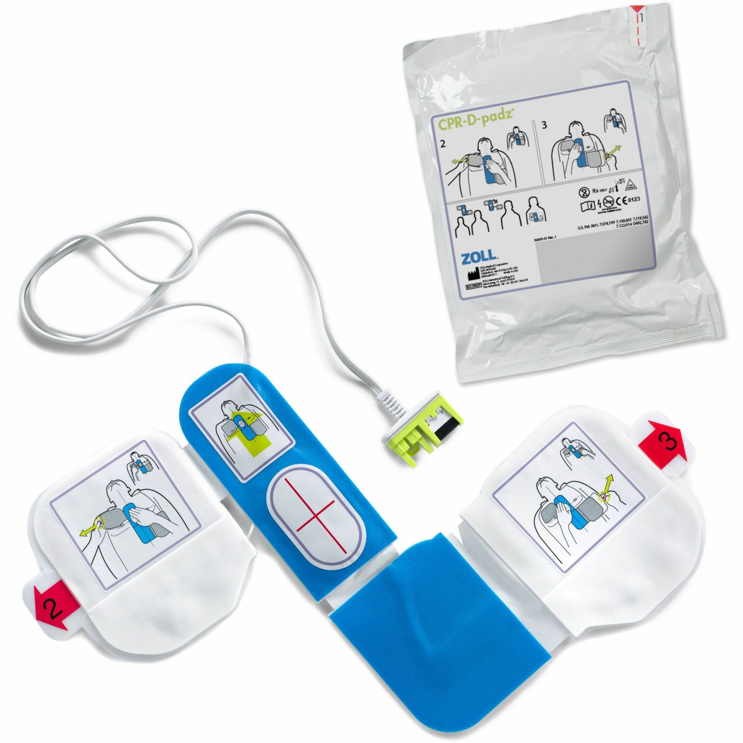 CPR-D-Padz Adult Electrodes, 5-Year Shelf Life