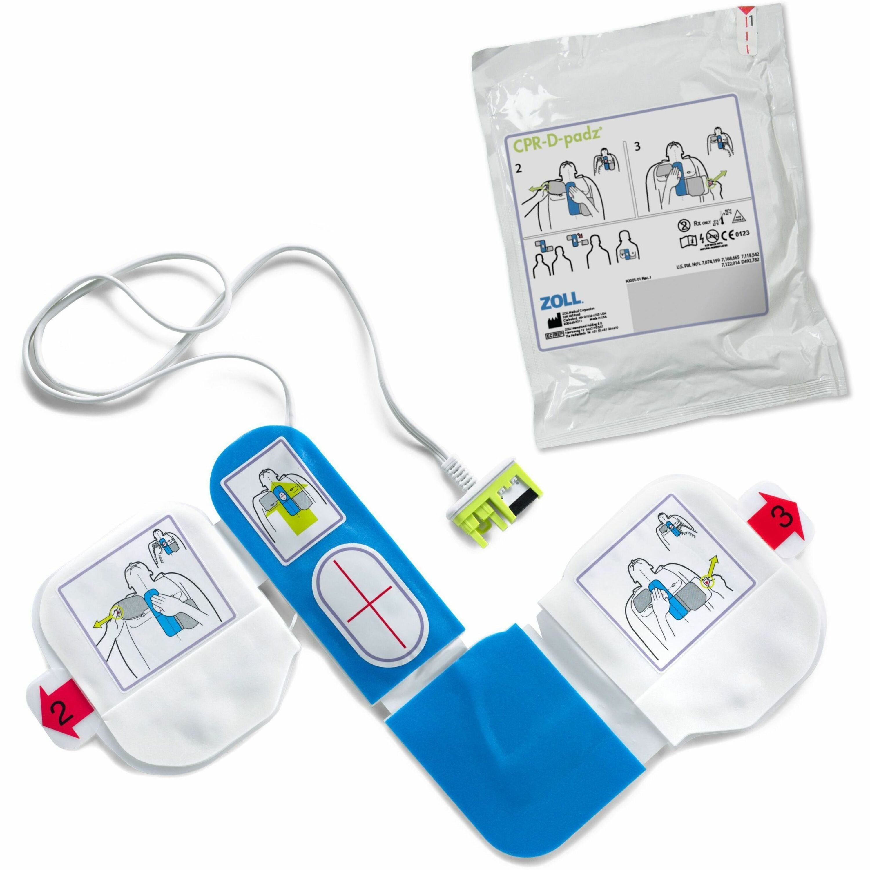 CPR-D-Padz Adult Electrodes, 5-Year Shelf Life