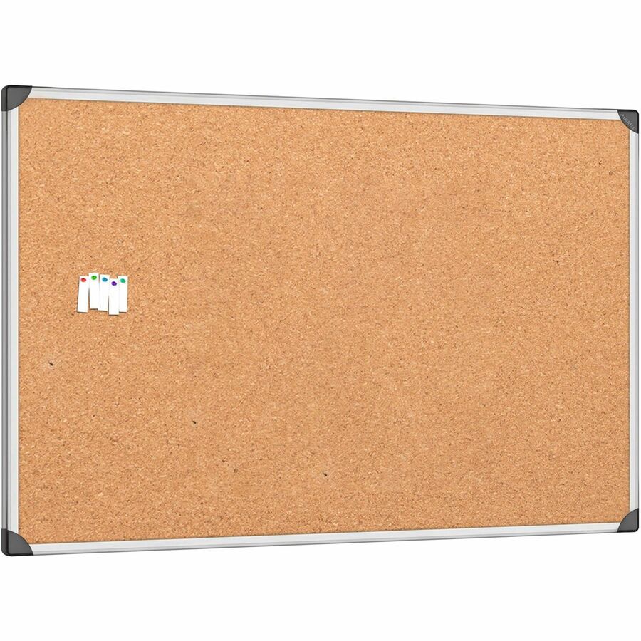 Lorell Corkboard - 48" Height x 72" Width - Cork Surface - Resist Warping, Durable, Laminated, Resilient - Aluminum Frame - 1 Each