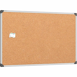Lorell Corkboard - 48" Height x 72" Width - Cork Surface - Resist Warping, Durable, Laminated, Resilient - Aluminum Frame - 1 Each