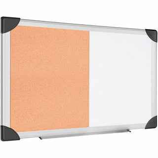 Lorell Combo Dry-Erase/Cork Board - 18" Height x 24" Width - Natural Cork Surface - Self-healing - Aluminum Frame - 1 Each