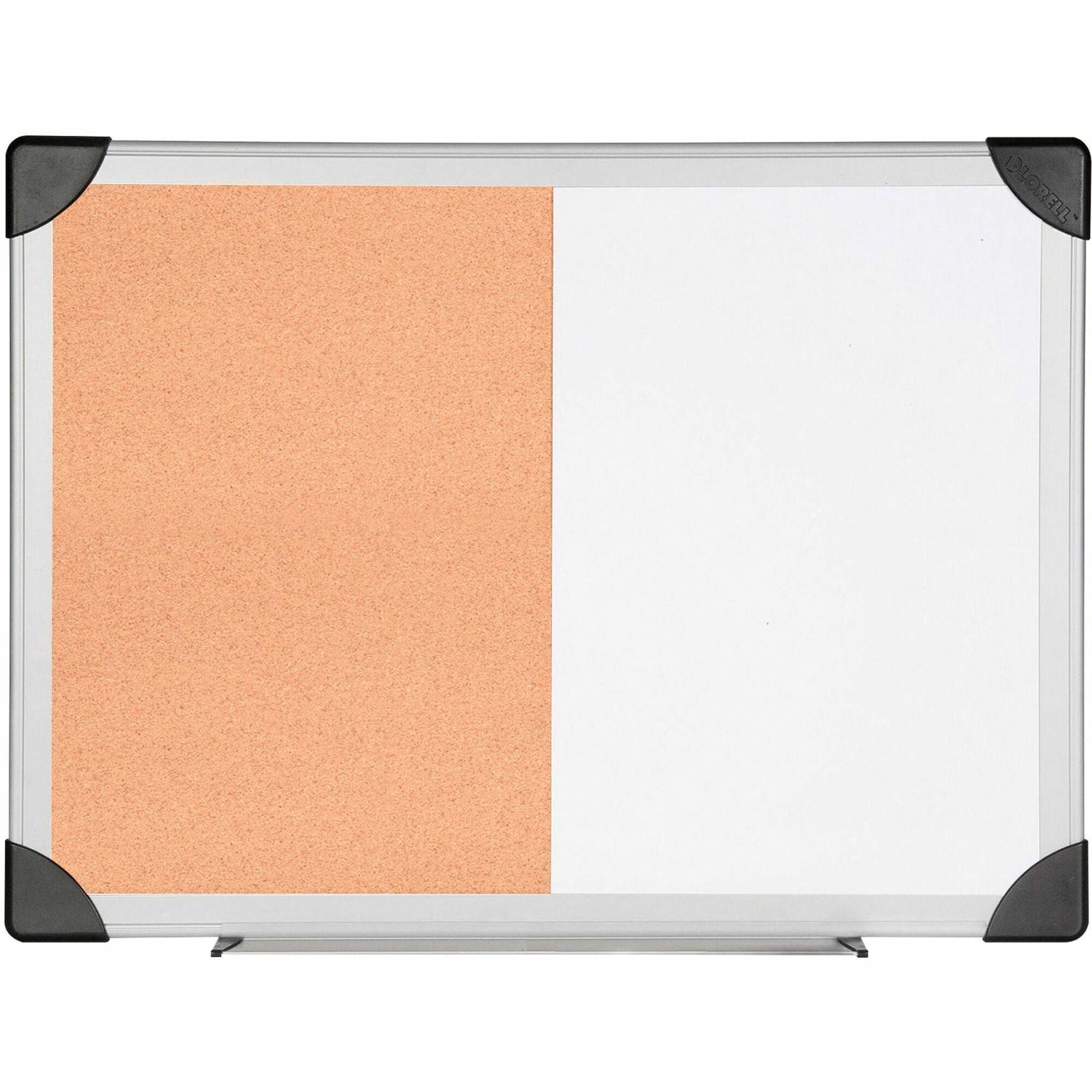 Lorell Combo Dry-Erase/Cork Board - 18" Height x 24" Width - Natural Cork Surface - Self-healing - Aluminum Frame - 1 Each