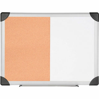 Lorell Combo Dry-Erase/Cork Board - 18" Height x 24" Width - Natural Cork Surface - Self-healing - Aluminum Frame - 1 Each