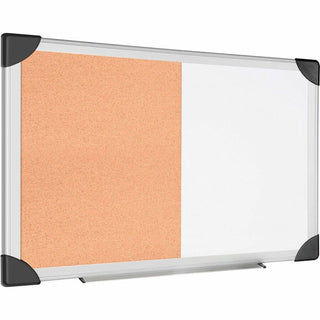 Lorell Combo Dry-Erase/Cork Board - 24" Height x 36" Width - Natural Cork Surface - Self-healing - Aluminum Frame - 1 Each