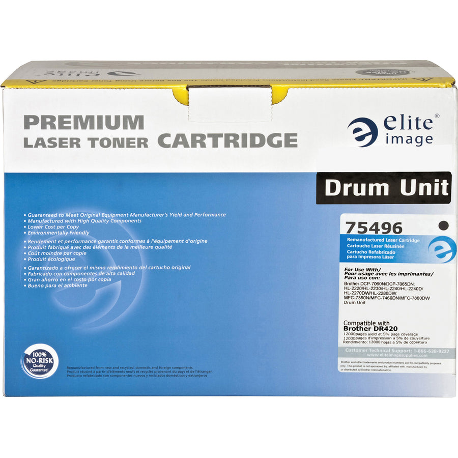 Elite Image Remanufactured Drum Cartridge Alternative For Brother DR420 - Laser Print Technology - 12000 - 1 Each - 