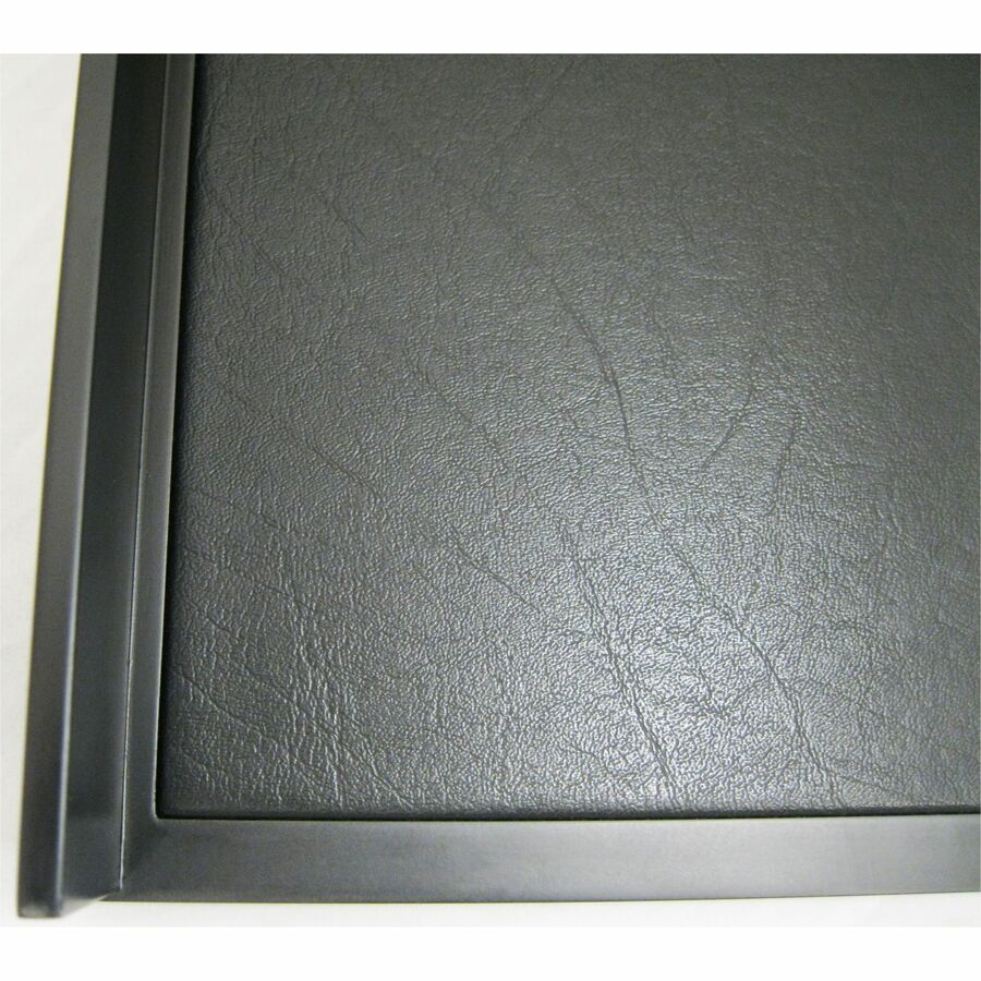 Victor 1154-5 Midnight Black Stacking Letter Tray - Desktop - Black - Wood, Faux Leather - 1Each