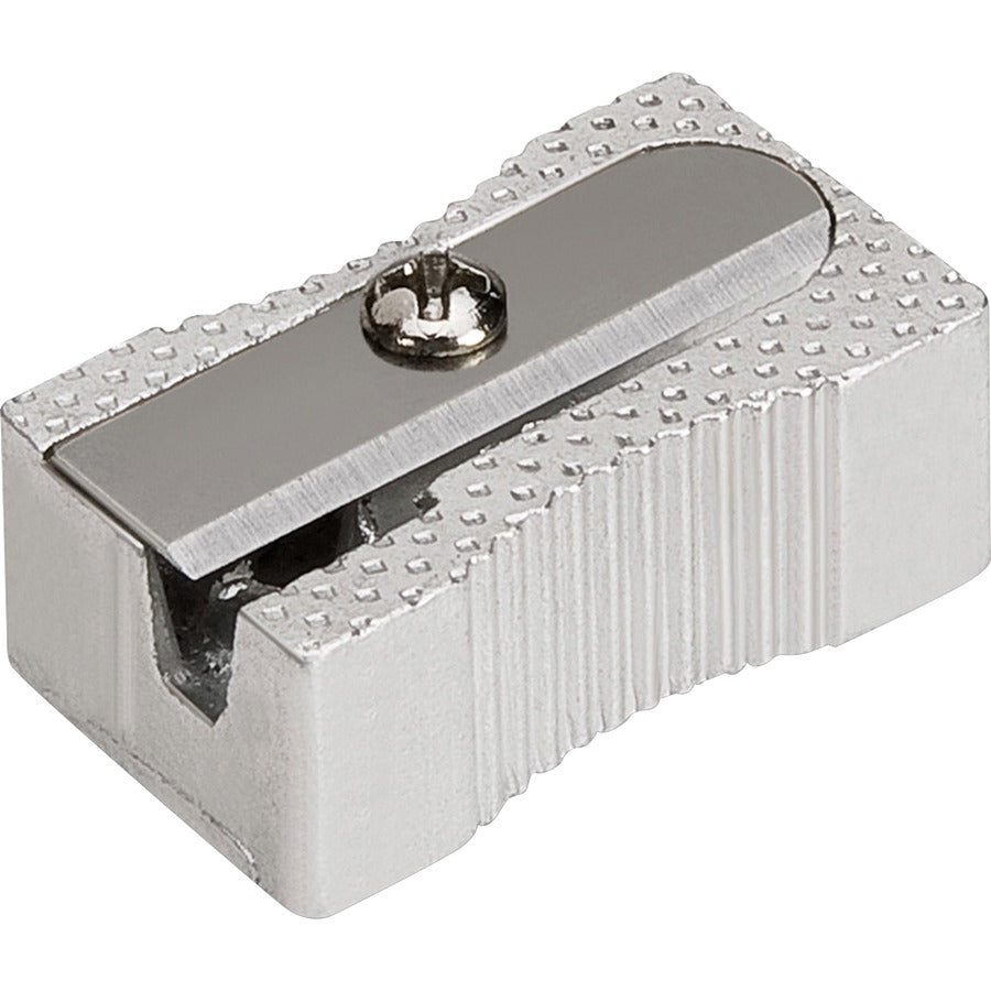 Integra Aluminum Pocket Pencil Sharpener - 1 Hole(s) - Aluminum - Silver - 1 Each