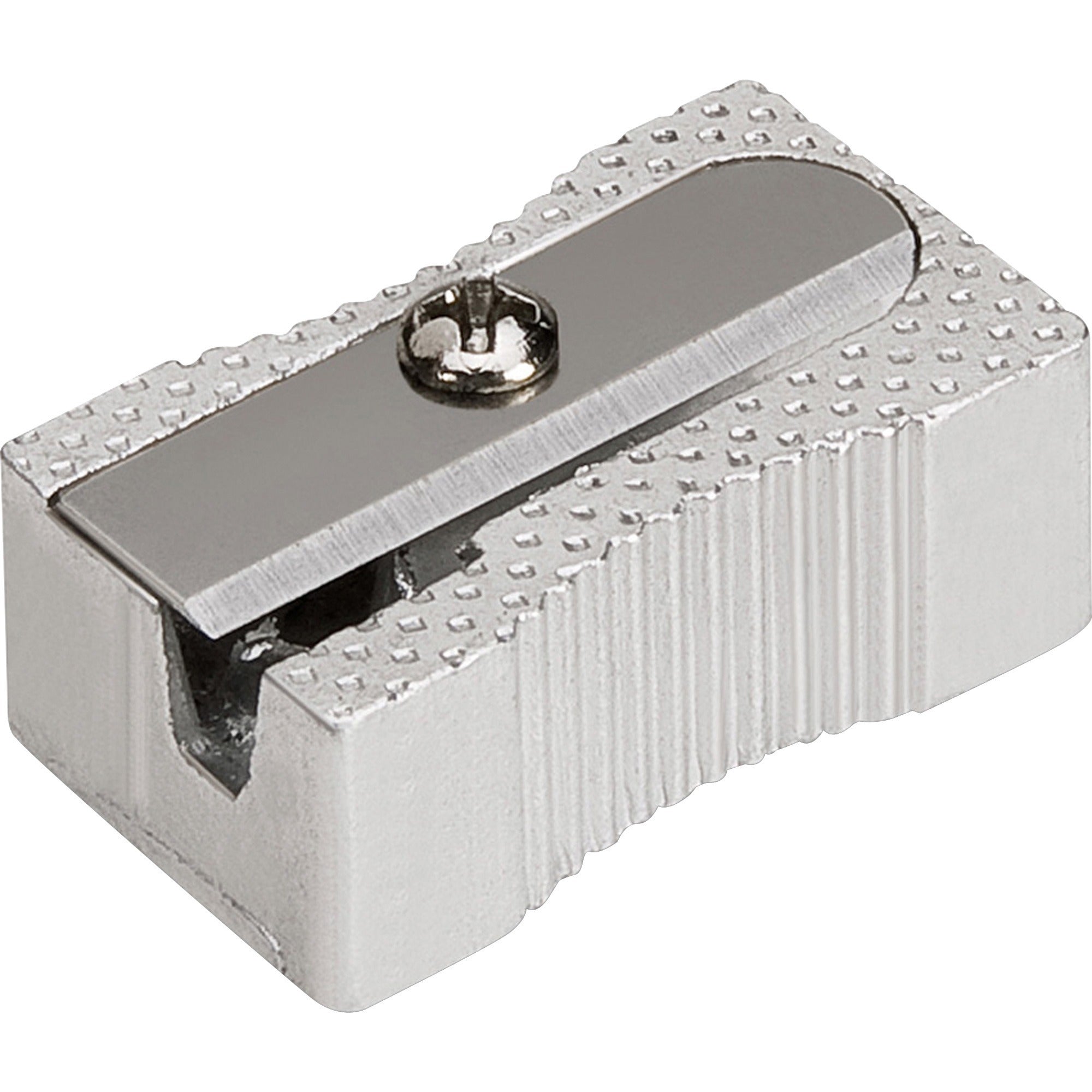 Integra Aluminum Pocket Pencil Sharpener - 1 Hole(s) - Aluminum - Silver - 1 Each - 