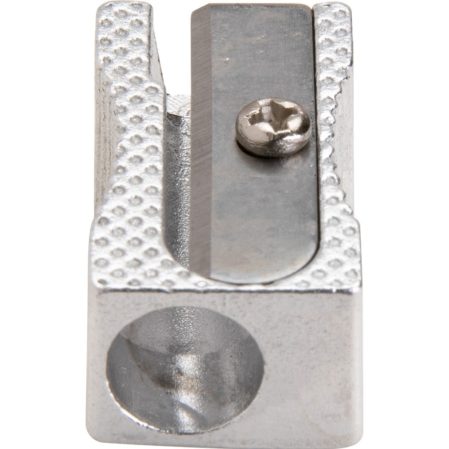 Integra Aluminum Pocket Pencil Sharpener - 1 Hole(s) - Aluminum - Silver - 1 Each