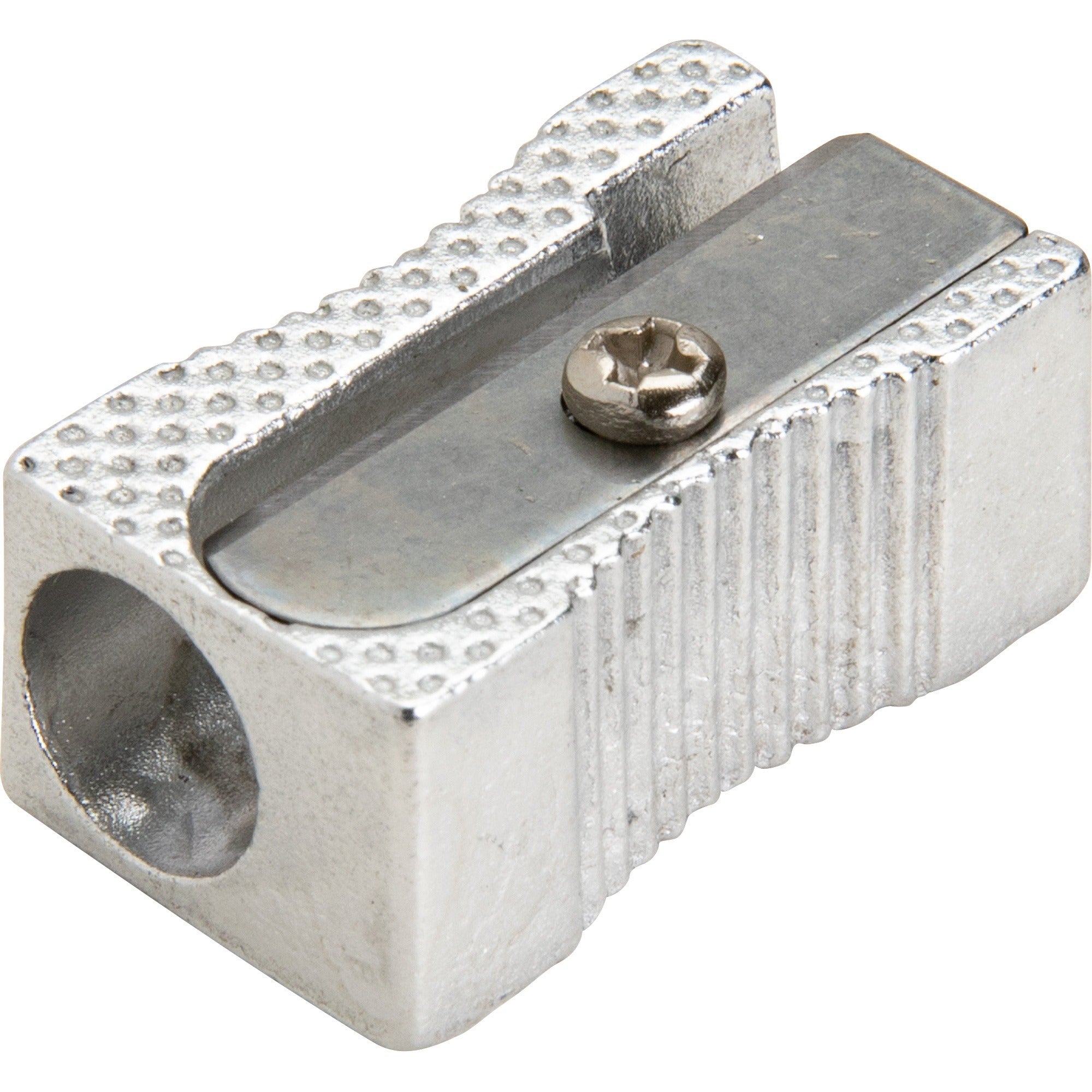 Integra Aluminum Pocket Pencil Sharpener - 1 Hole(s) - Aluminum - Silver - 1 Each - 