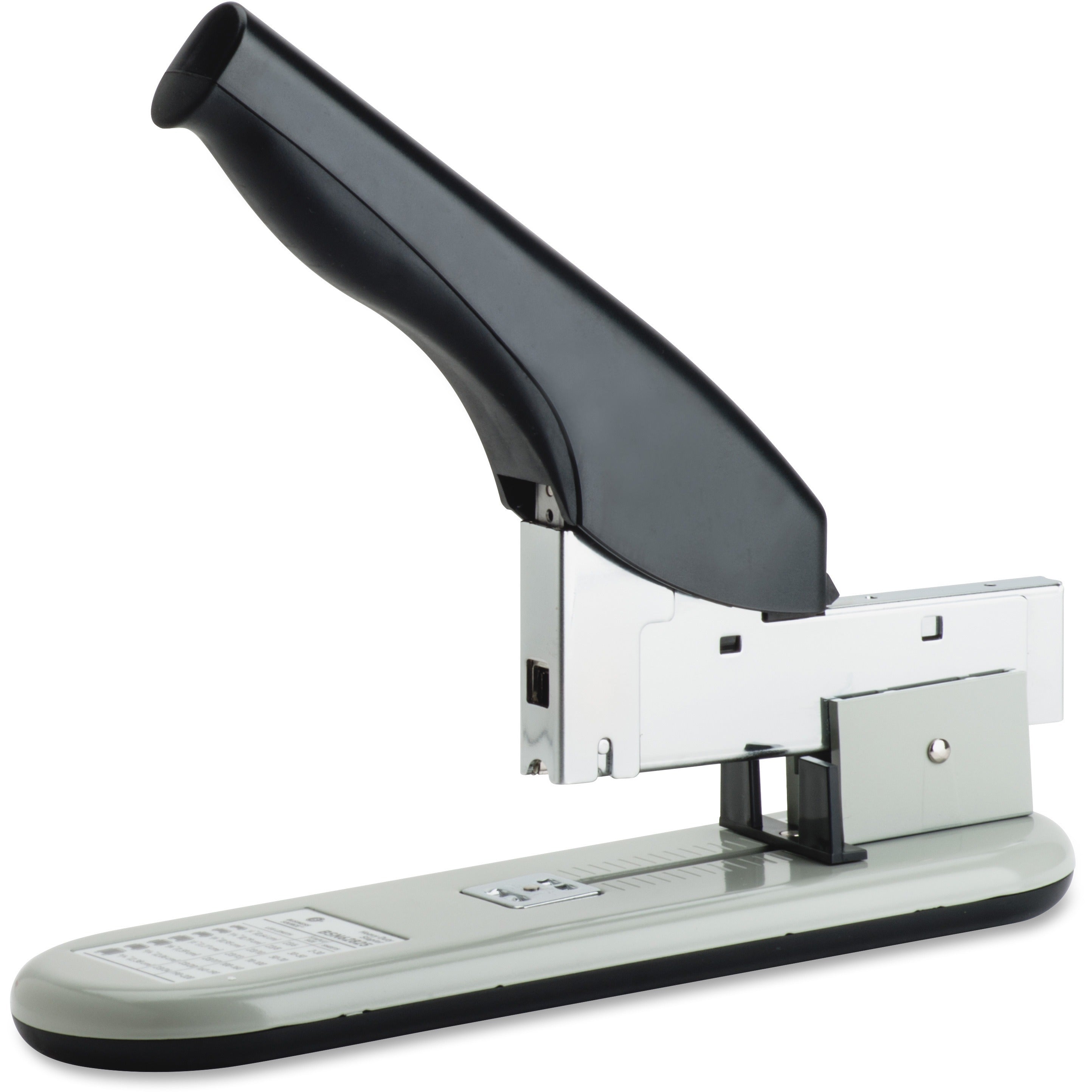 Business Source Heavy-duty Stapler - 220 Sheets Capacity - 1/4" , 1/2" , 3/8" , 5/8" , 9/16" , 13/16" , 15/16" , 7/8" , 3/4" , 5/16" Staple Size - 1 Each - Black, Putty - 