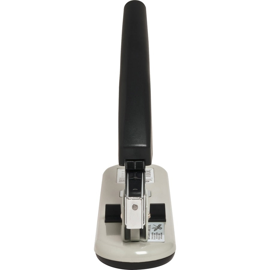Business Source Economy Heavy-duty Stapler - 100 Sheets Capacity - 1/2" Staple Size - 1 Each - Black, Putty