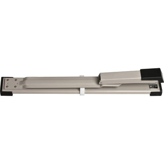 Business Source Long Reach Stapler - 20 of 20lb Paper Sheets Capacity - 210 Staple Capacity - Full Strip - 1/4" Staple Size - 1 Each - Putty, Gray, Black