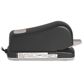 Business Source Electric Stapler - 20 of 20lb Paper Sheets Capacity - 210 Staple Capacity - Full Strip - 1/4" Staple Size - 1 Each - Black, Putty