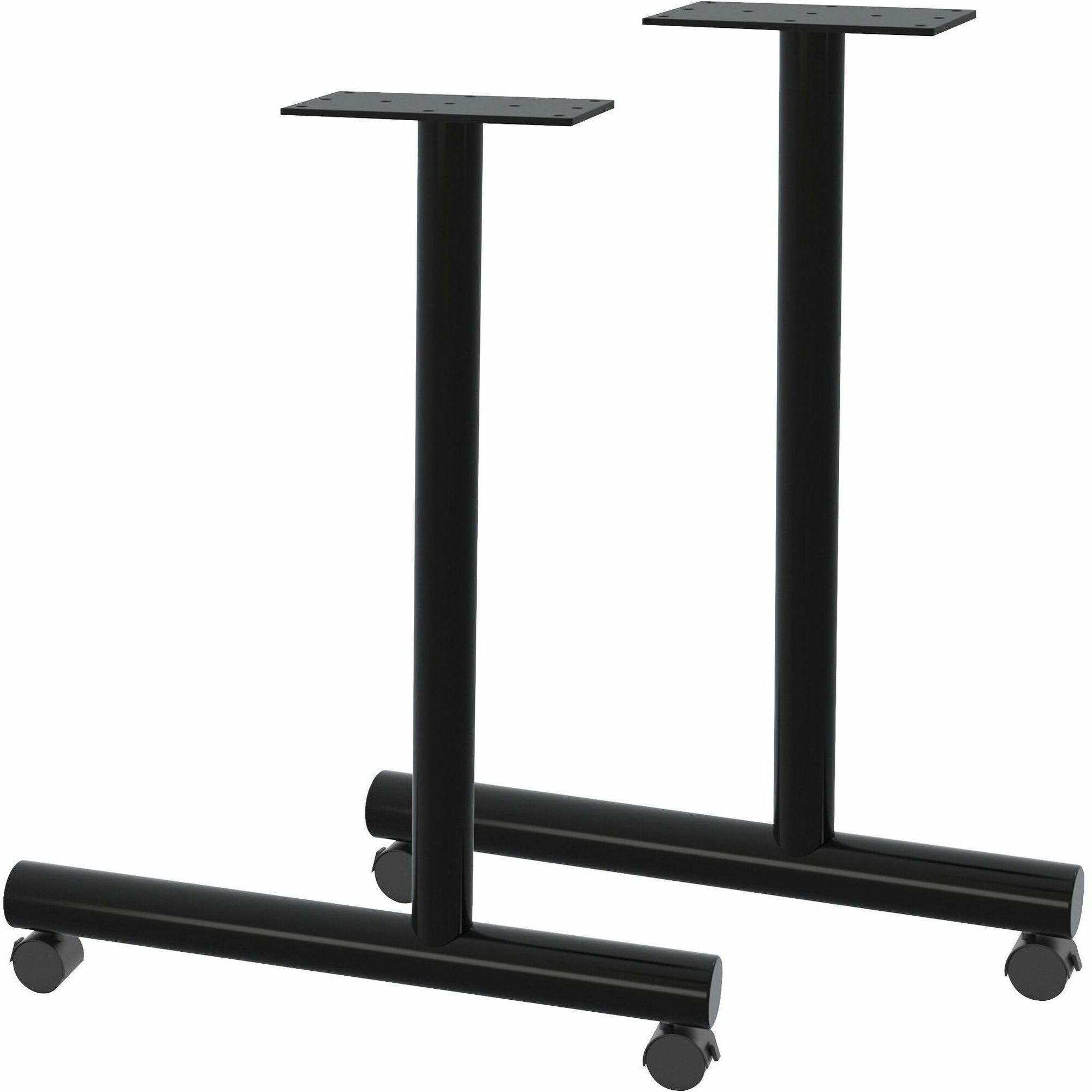 Lorell Training Table C-Leg Table Base with 2" Casters - Black C-leg Base - 27" Height x 22" Width - Assembly Required - 1 / Set - 1