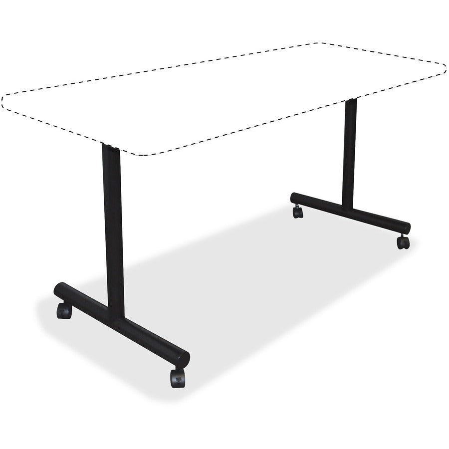 Lorell Training Table C-Leg Table Base with 2" Casters - Black C-leg Base - 27" Height x 22" Width - Assembly Required - 1 / Set - 3