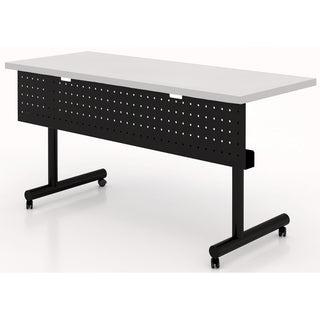Lorell 48" Training Table Modesty Panel - 42" Width x 3" Depth x 10" Height - Steel - Black