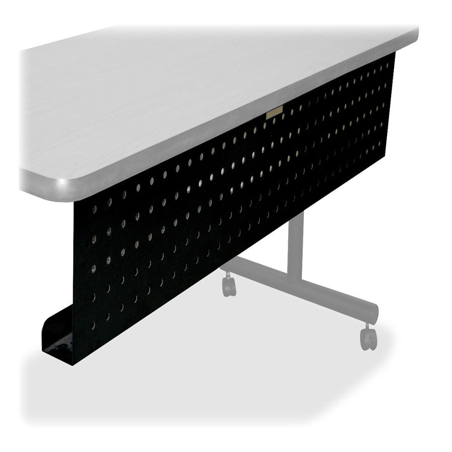 Lorell 60" Training Table Modesty Panel - 54" Width x 3" Depth x 10" Height - Steel - Black - 