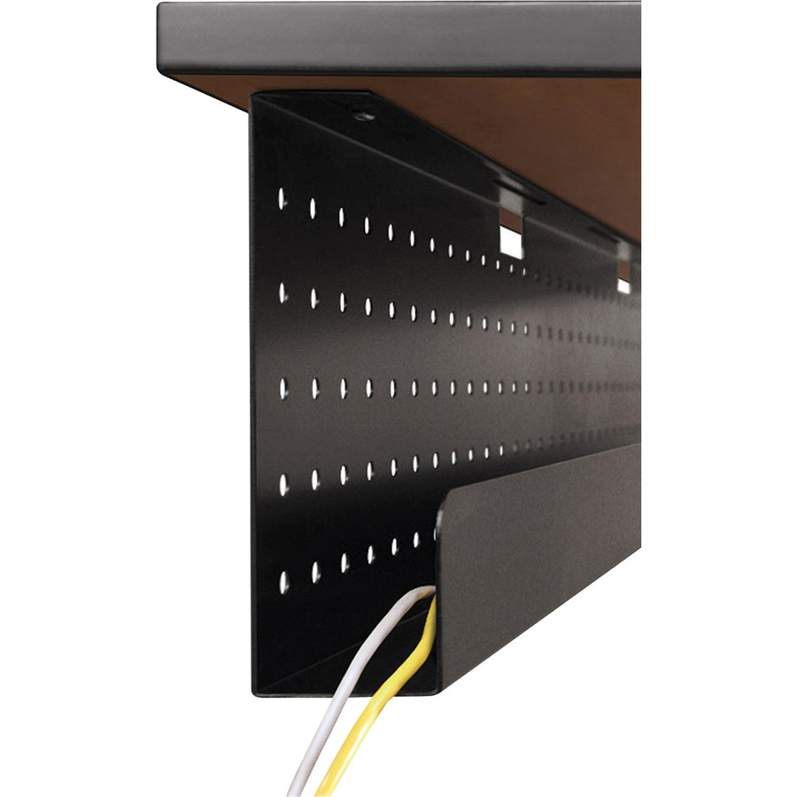 Lorell 60" Training Table Modesty Panel - 54" Width x 3" Depth x 10" Height - Steel - Black - 