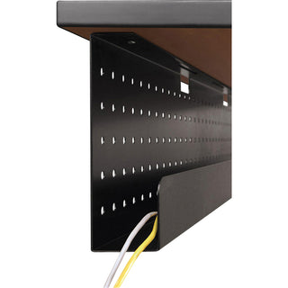 Lorell 60" Training Table Modesty Panel - 54" Width x 3" Depth x 10" Height - Steel - Black - 