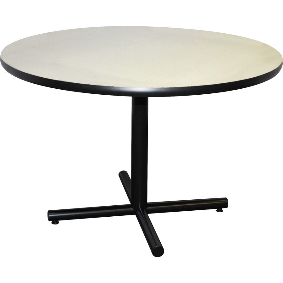 Lorell Hospitality Cafe-Height Table X-Leg Base - Black X-shaped Base - 27.50" Height x 36" Width x 36" Depth - Assembly Required - 1 Each - 