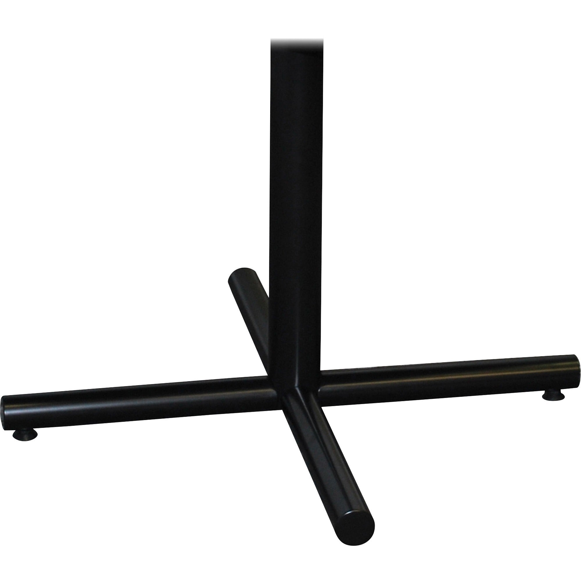 Lorell Hospitality Cafe-Height Table X-Leg Base - Black X-shaped Base - 27.50" Height x 42" Width x 42" Depth - Assembly Required - 1 Each - 