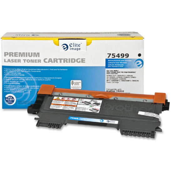 Elite Image Remanufactured High Yield Laser Toner Cartridge - Alternative for Brother TN450 - Black - 1 Each - 2600 Pages - 5