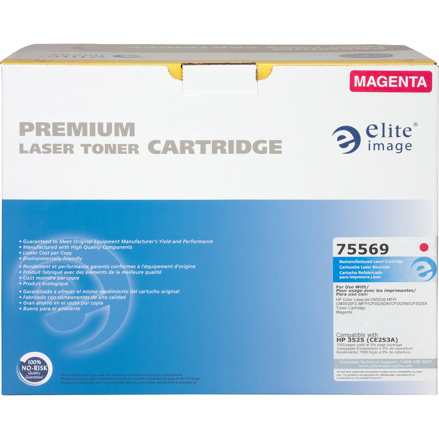 Elite Image Remanufactured Laser Toner Cartridge - Alternative for HP 504A (CE253A) - Magenta - 1 Each - 7000 Pages - 7