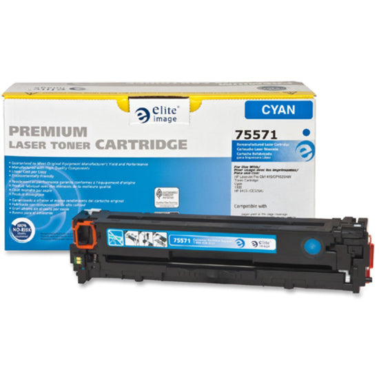 Elite Image Remanufactured Laser Toner Cartridge - Alternative for HP 128A (CE321A) - Cyan - 1 Each - 1300 Pages - 5
