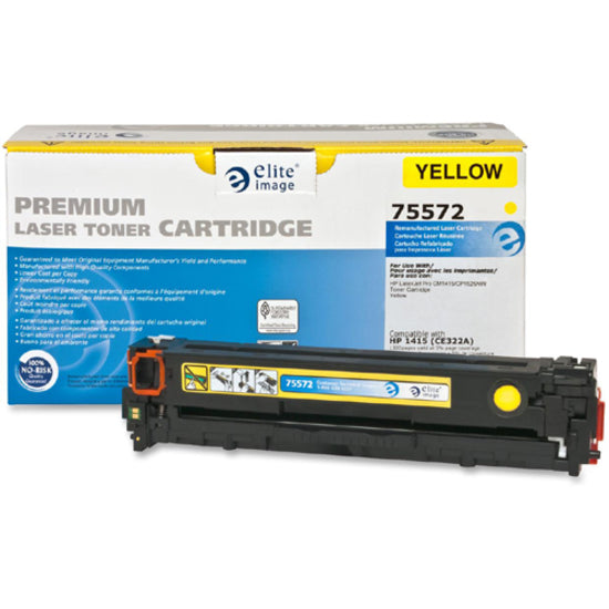 Elite Image Remanufactured Laser Toner Cartridge - Alternative for HP 128A (CE322A) - Yellow - 1 Each - 1300 Pages - 5