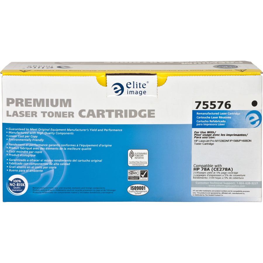 Elite Image Remanufactured Laser Toner Cartridge - Alternative for HP 78A (CE278A) - Black - 1 Each - 2100 Pages - 7