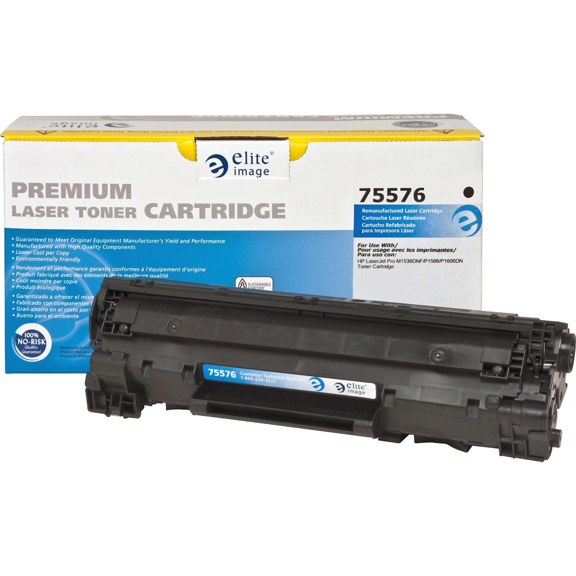Elite Image Remanufactured Laser Toner Cartridge - Alternative for HP 78A (CE278A) - Black - 1 Each - 2100 Pages - 1