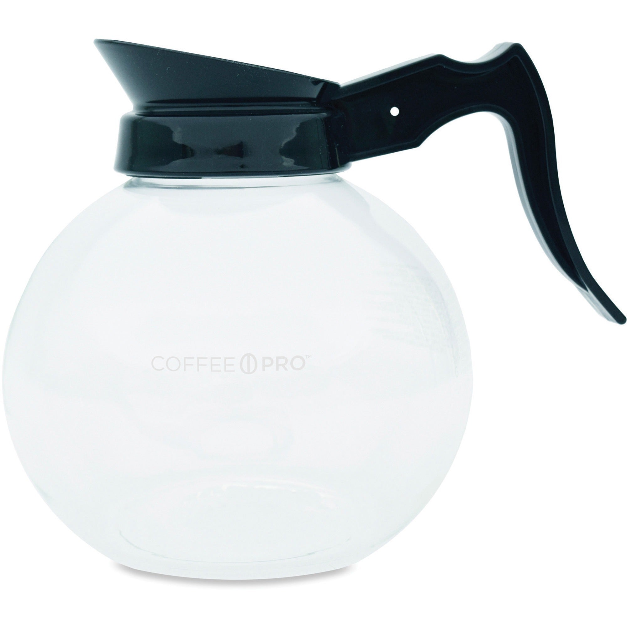 Coffee Pro 12-cup Glass Decanter - Clear - Glass, Plastic Body - 1 Each - 