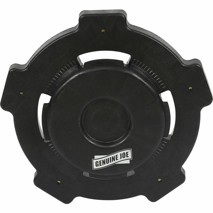 Genuine Joe Round Dolly - 5 Casters - 3" Caster Size - Resin - Black - 1 Each