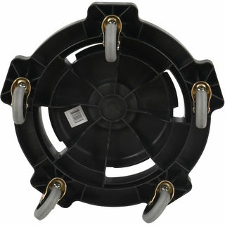 Genuine Joe Round Dolly - 5 Casters - 3" Caster Size - Resin - Black - 1 Each