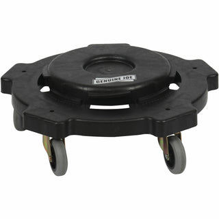 Genuine Joe Round Dolly - 5 Casters - 3" Caster Size - Resin - Black - 1 Each