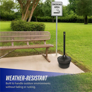 Genuine Joe 4.25 Gal Fire-safe Smoking Receptacle - 4.25 gal Capacity - Fire-Safe, Powder Coated, Weather Resistant, Handle, Sturdy, Durable, Long Lasting - 37" Height x 16" Width - Galvanized Steel - Bronze - 1 Each