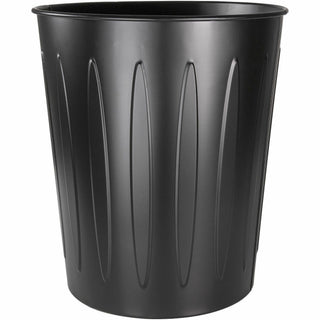 Genuine Joe 6-gallon Fire-safe Trash Can - 6 gal Capacity - Fire-Safe, Sturdy - 14" Height x 13" Diameter - Metal, Steel - Black - 1 Each
