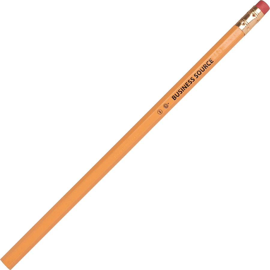 Business Source Woodcase No. 2 Pencils - #2 Lead - Yellow Wood Barrel - 72 / Box - 