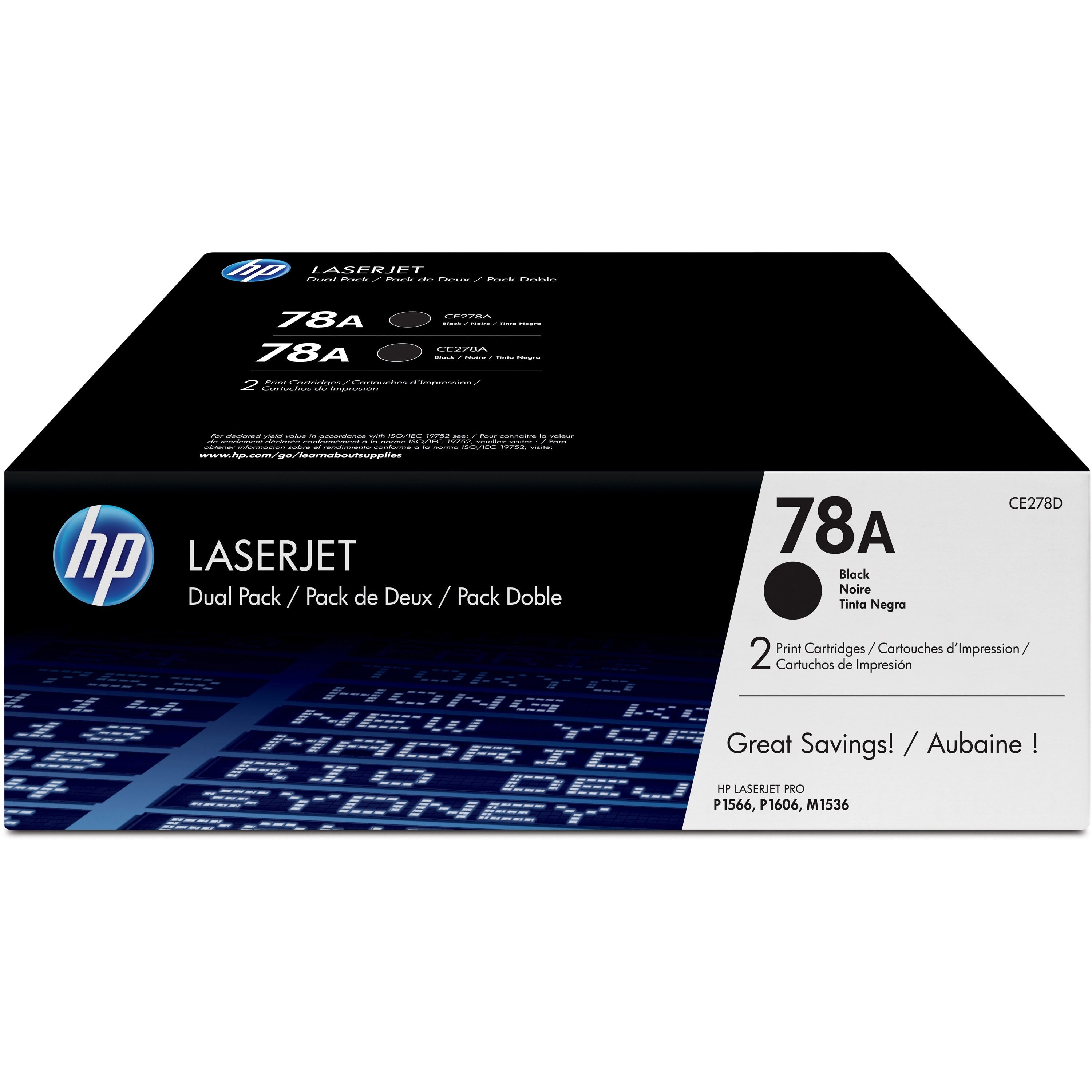 HP 78A (CE278D) Original Laser Toner Cartridge - Dual Pack - Black - 2 / Carton - 2100 Pages
