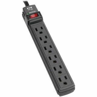 Tripp Lite by Eaton Protect It! 6-Outlet Surge Protector 6 ft. Cord 360 Joules Diagnostic LED Black Housing - 6 x NEMA 5-15R - 1875 VA - 360 J - 125 V AC Input - 125 V AC Output
