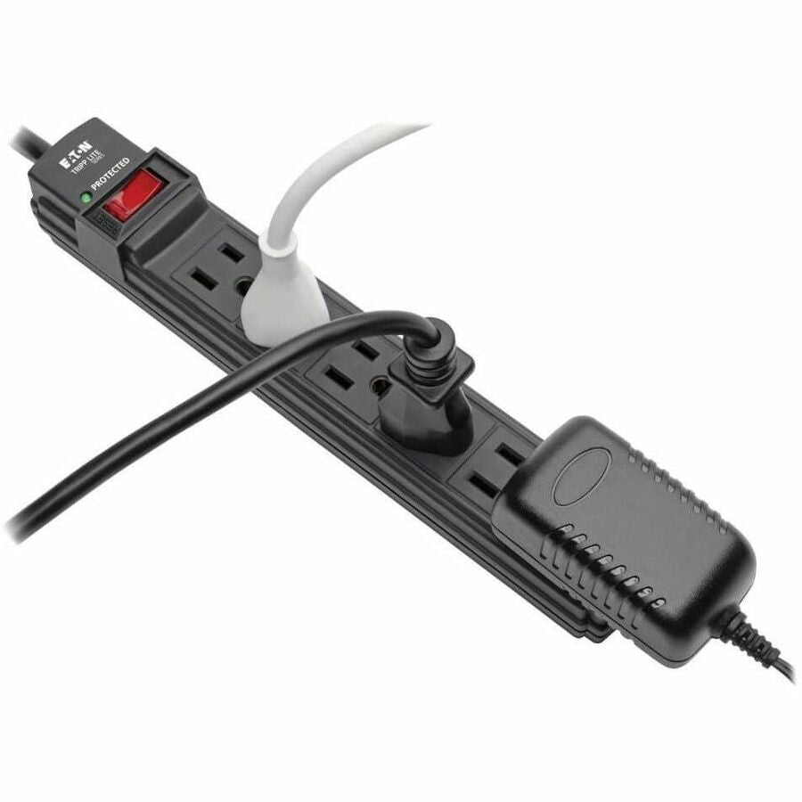 Tripp Lite by Eaton Protect It! 6-Outlet Surge Protector 6 ft. Cord 360 Joules Diagnostic LED Black Housing - 6 x NEMA 5-15R - 1875 VA - 360 J - 125 V AC Input - 125 V AC Output