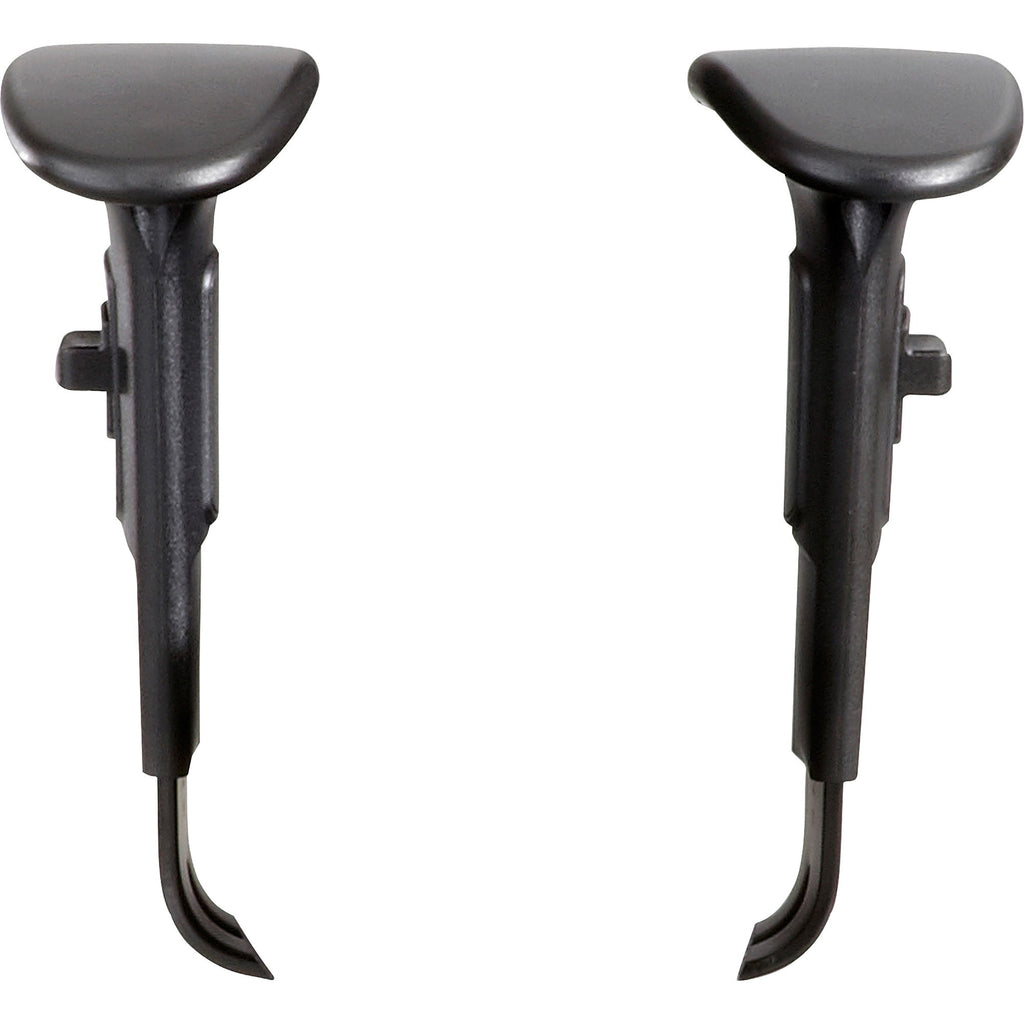 Adjustable T-Pad Arms for Safco Alday and Vue Series Task Chairs and Stools, 3.5 x 10.5 x 14, Black, 2/Set