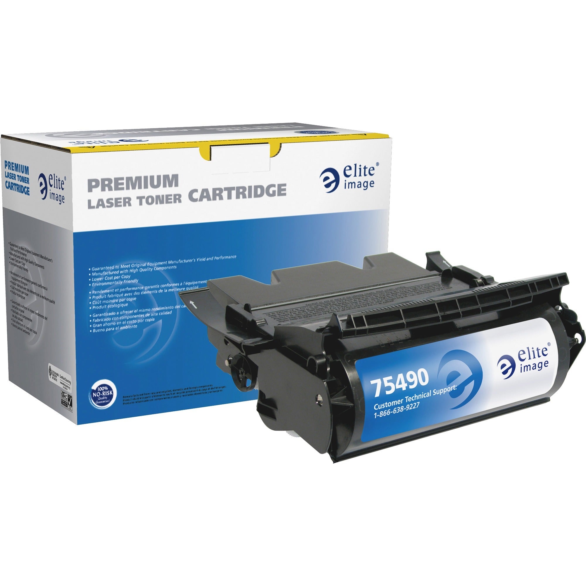 Elite Image Remanufactured MICR Toner Cartridge - Alternative for Lexmark (64015HA) - Laser - 21000 Pages - Black - 1 Each - 